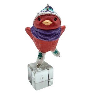 Hallmark Keepsake Ornament 1994 Ice Show Cardinal Bird Ice Skating Winter Fun De